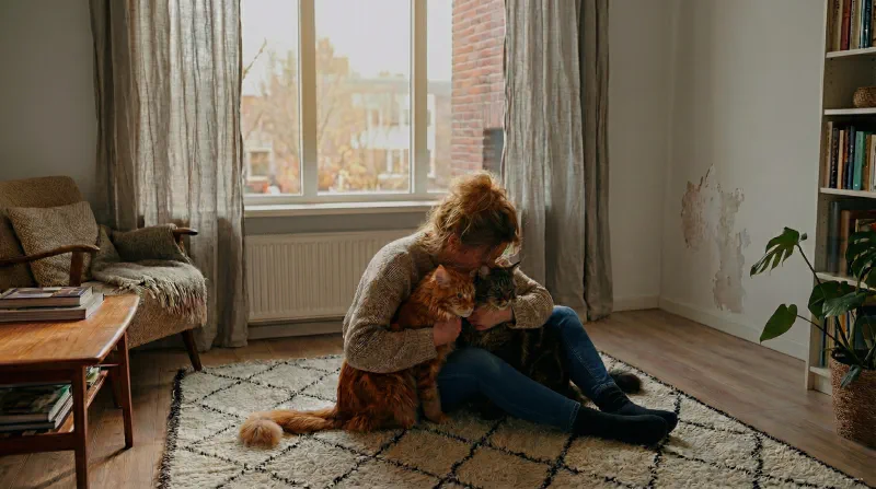 Amelia with Atticus and Penelope