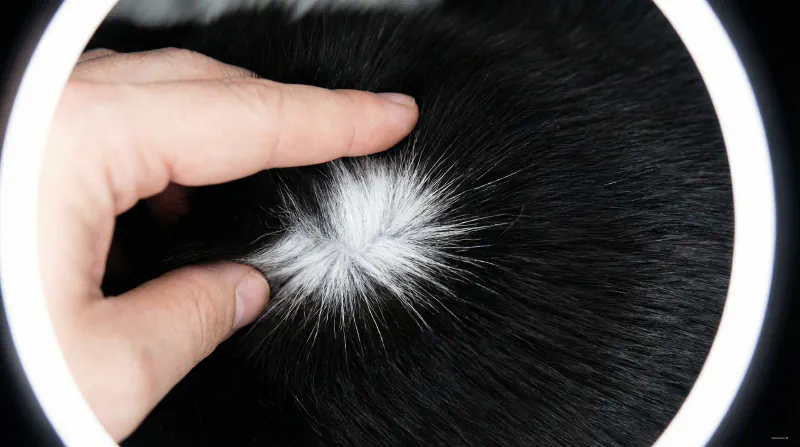 Black Smoke Maine Coon Fur Part