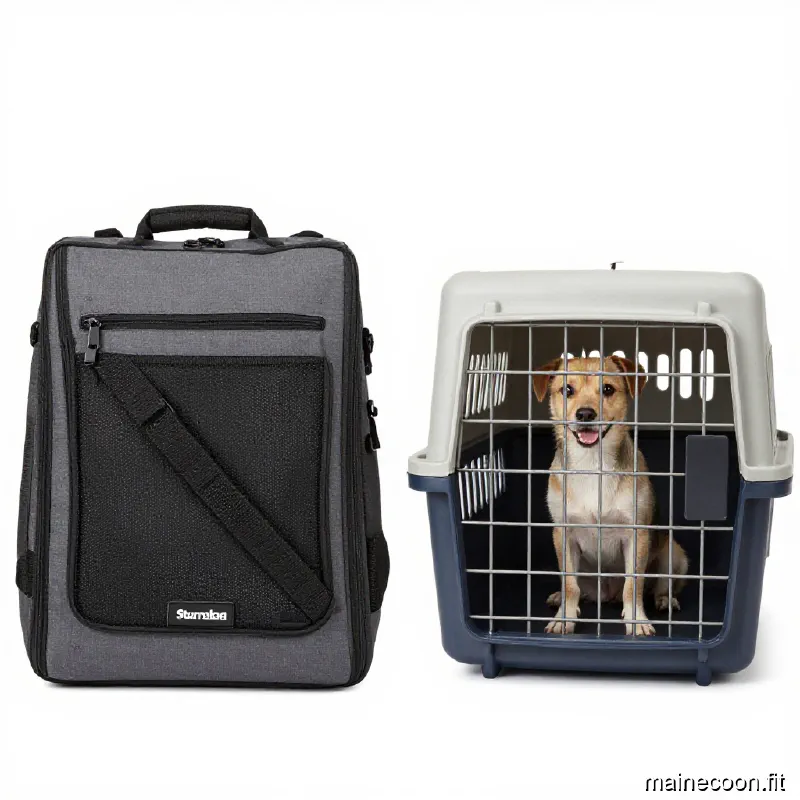 Comparison of the flexible SturdiBag versus the rigid Petmate Sky Kennel