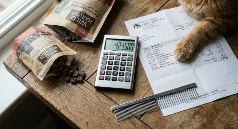 Financial breakdown of Maine Coon ownership costs including vet bills and food